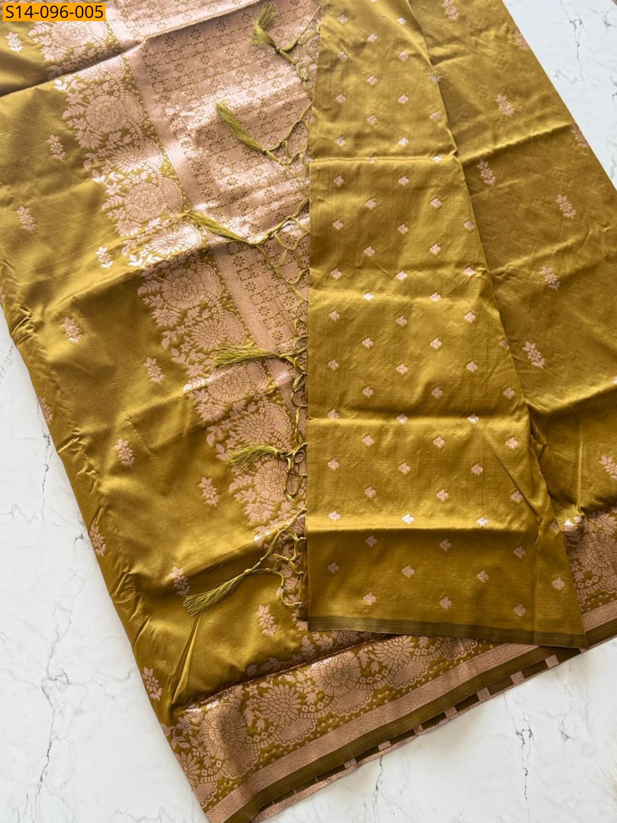 Mustard Fancy Kanjivaram Silk Saree
