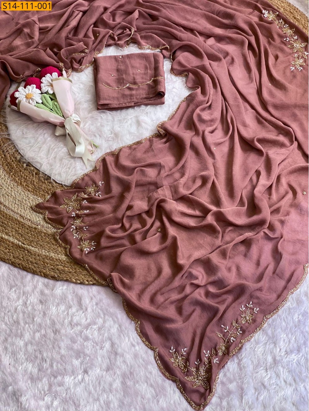 Fancy Soft Silk Crush Sarees