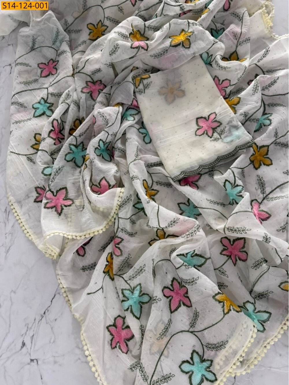White Fancy Soft Rangoli Silk Crush Saree White Fancy Soft Rangoli Silk Crush Saree