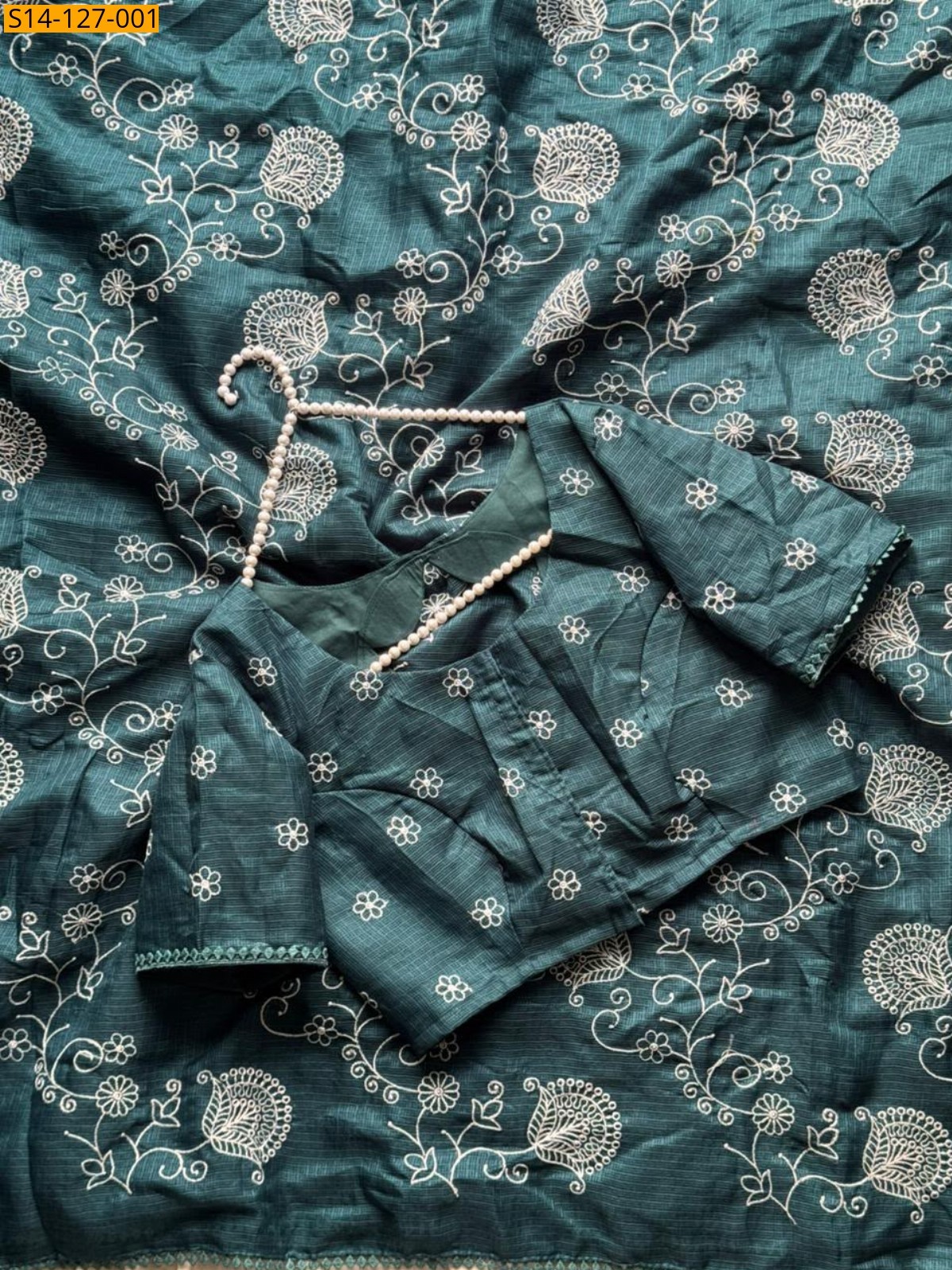 Green Fancy Kota Doriya Multy Thread work Saree
