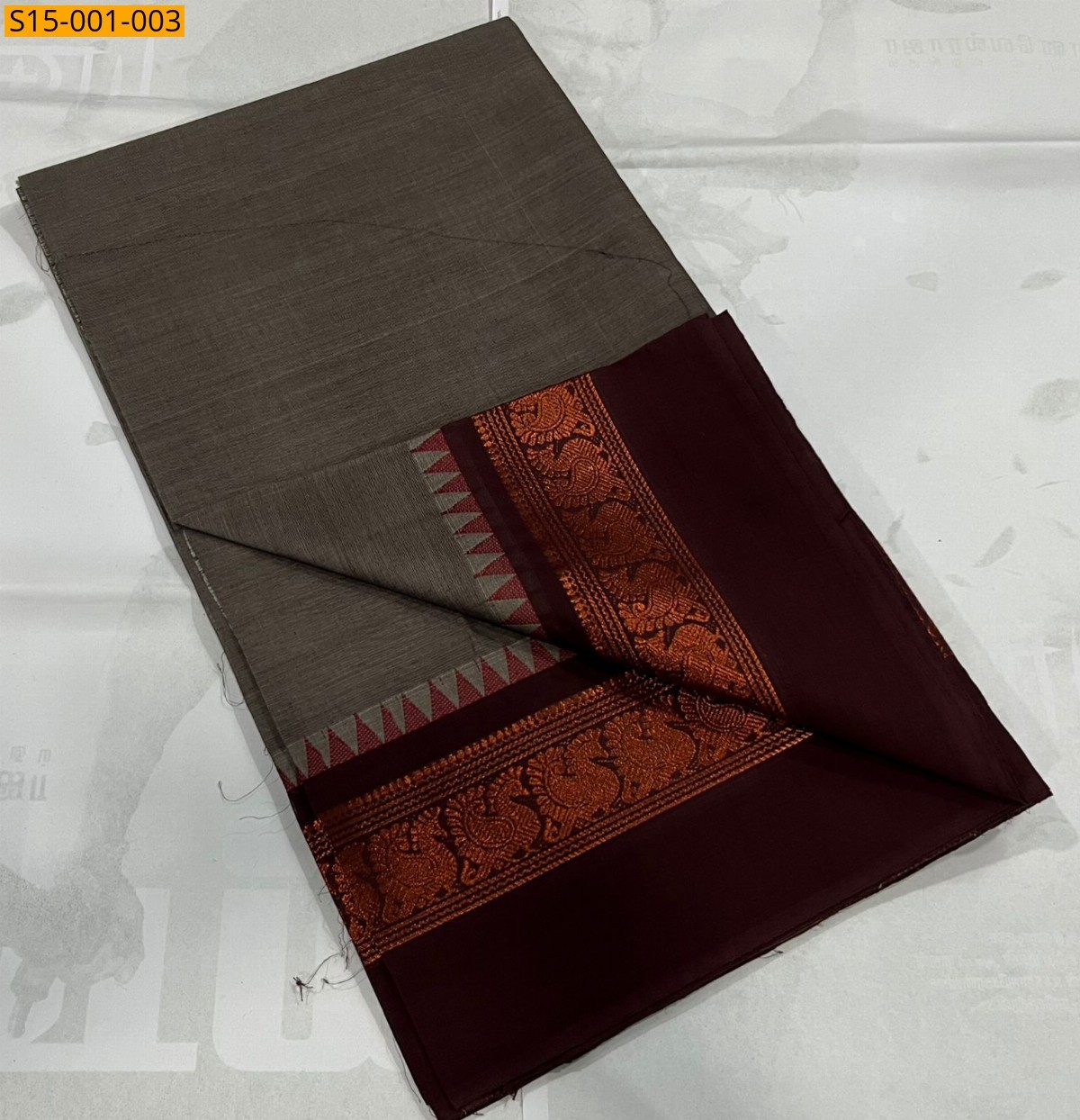 Grey Chettinad cotton sarees