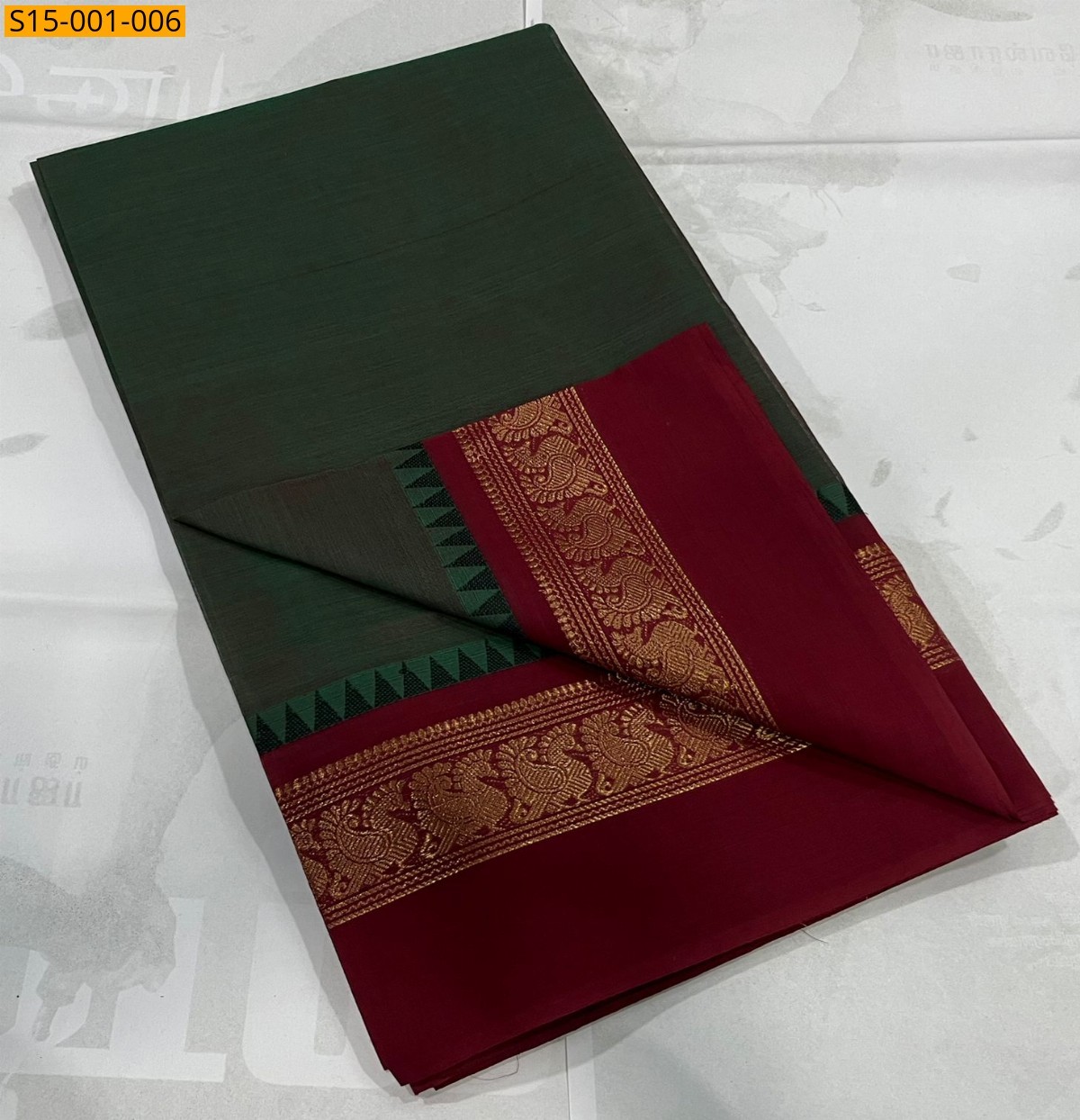Green Chettinad cotton sarees
