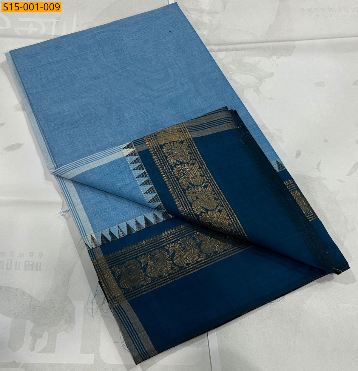 Blue Chettinad cotton sarees