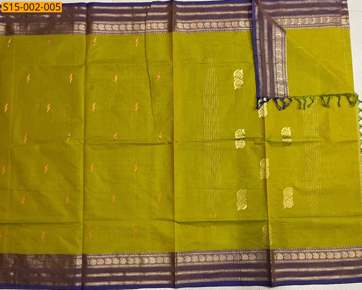 Mustard Chettinad cotton sarees