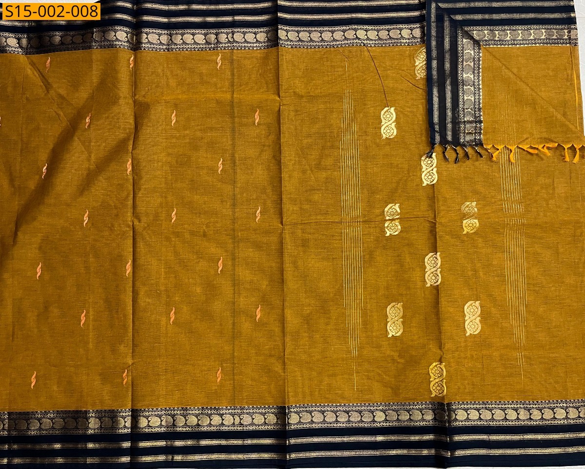 Brown Chettinad cotton sarees