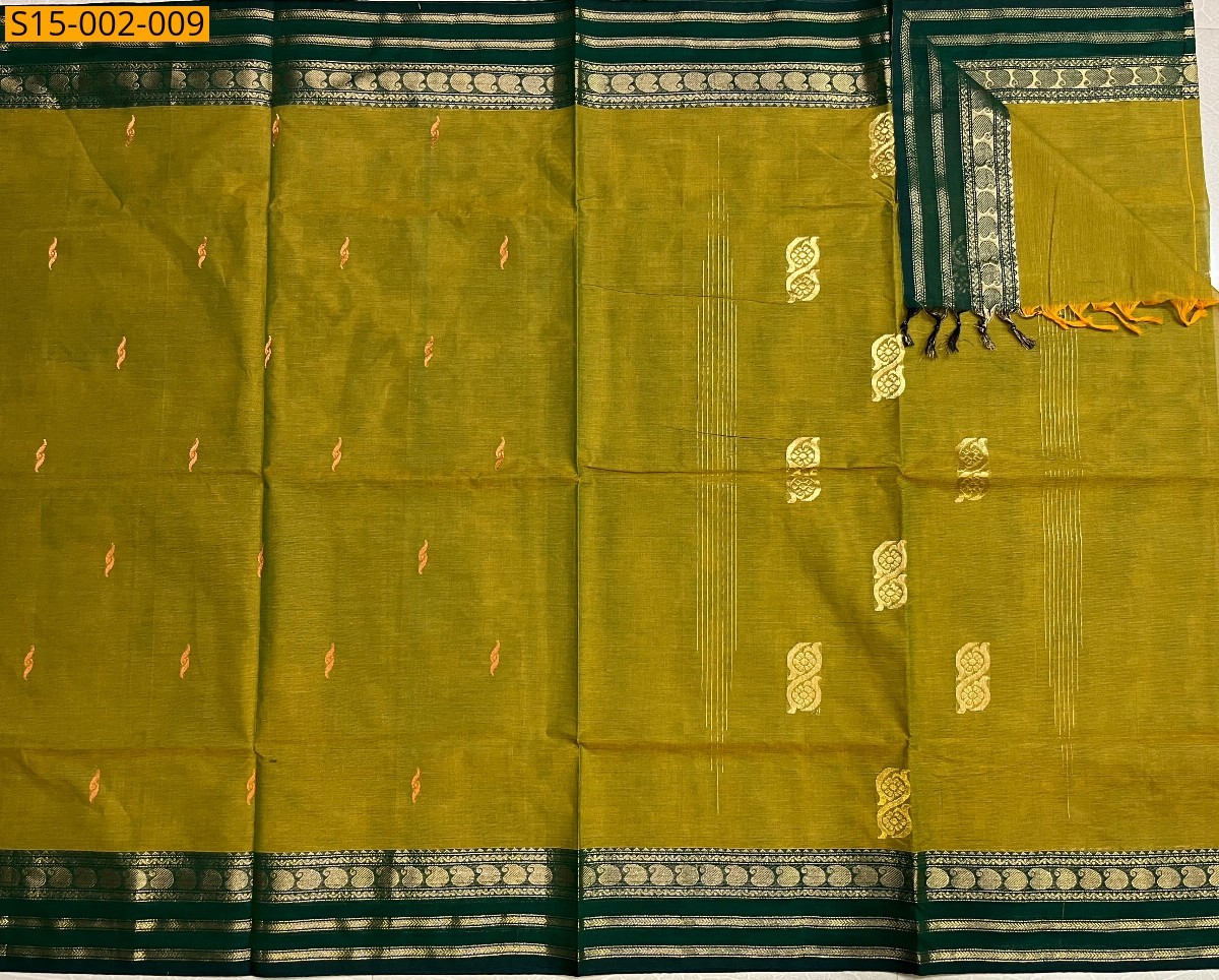 Mustard Chettinad cotton sarees