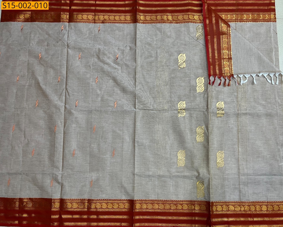 Gray Chettinad cotton sarees
