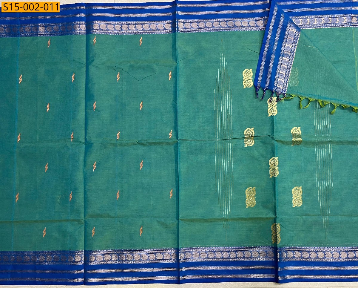 Blue Chettinad cotton sarees