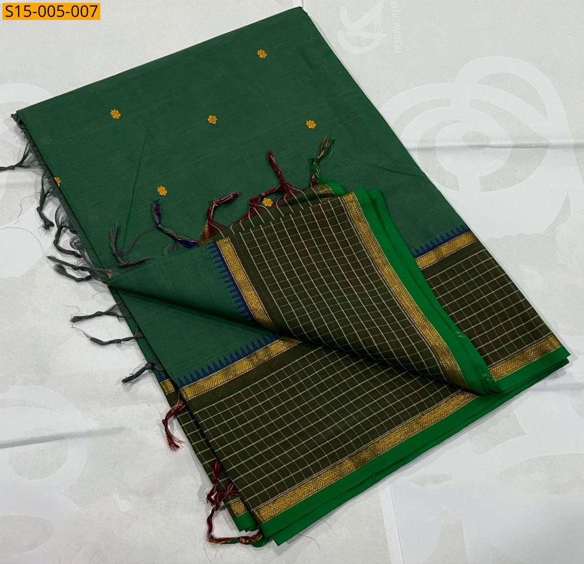 Green Kanchi cotton sarees
