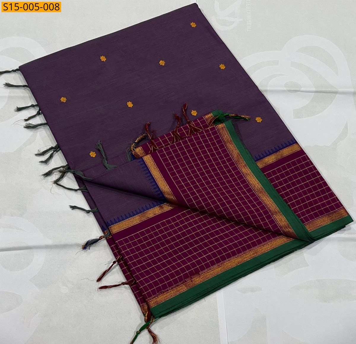 Magenta Kanchi cotton sarees