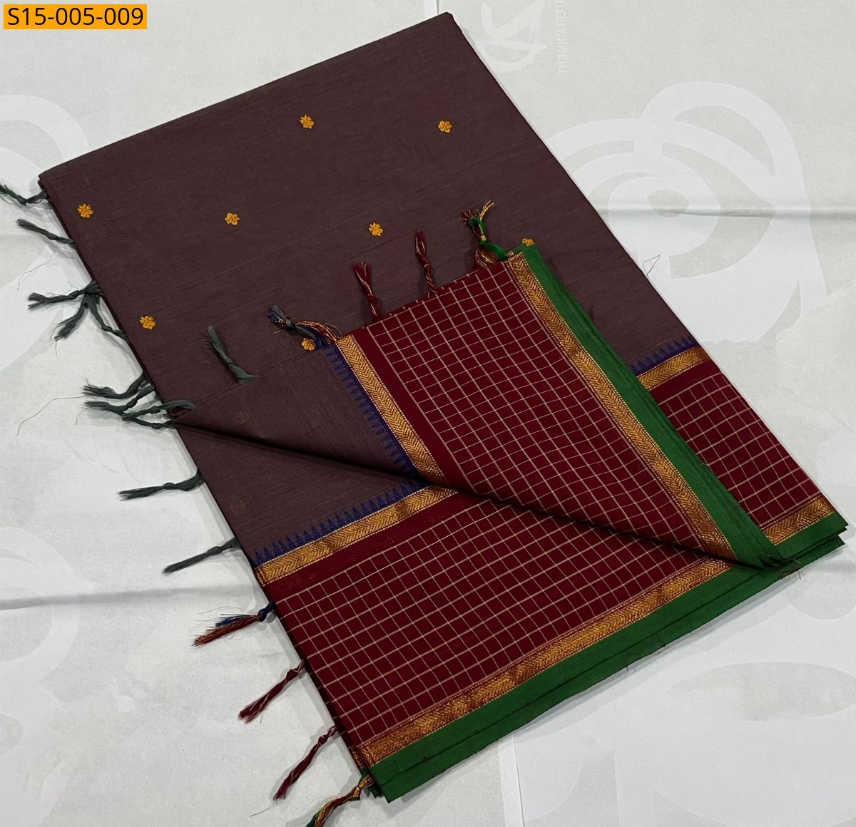 Brown Kanchi cotton sarees