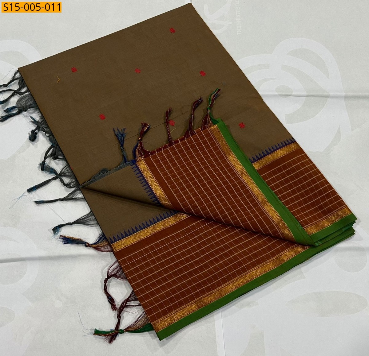 Brown Kanchi cotton sarees