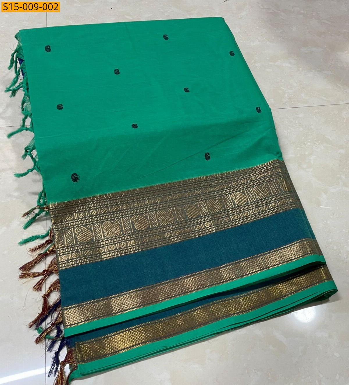 Rama Green Kanchi cotton sarees