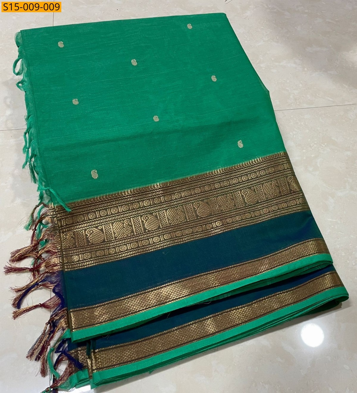 Green Kanchi cotton sarees