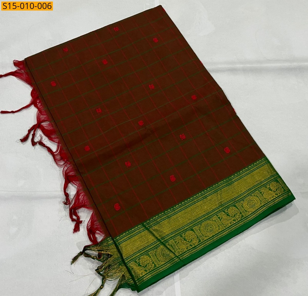 Brown Kanchi cotton sarees