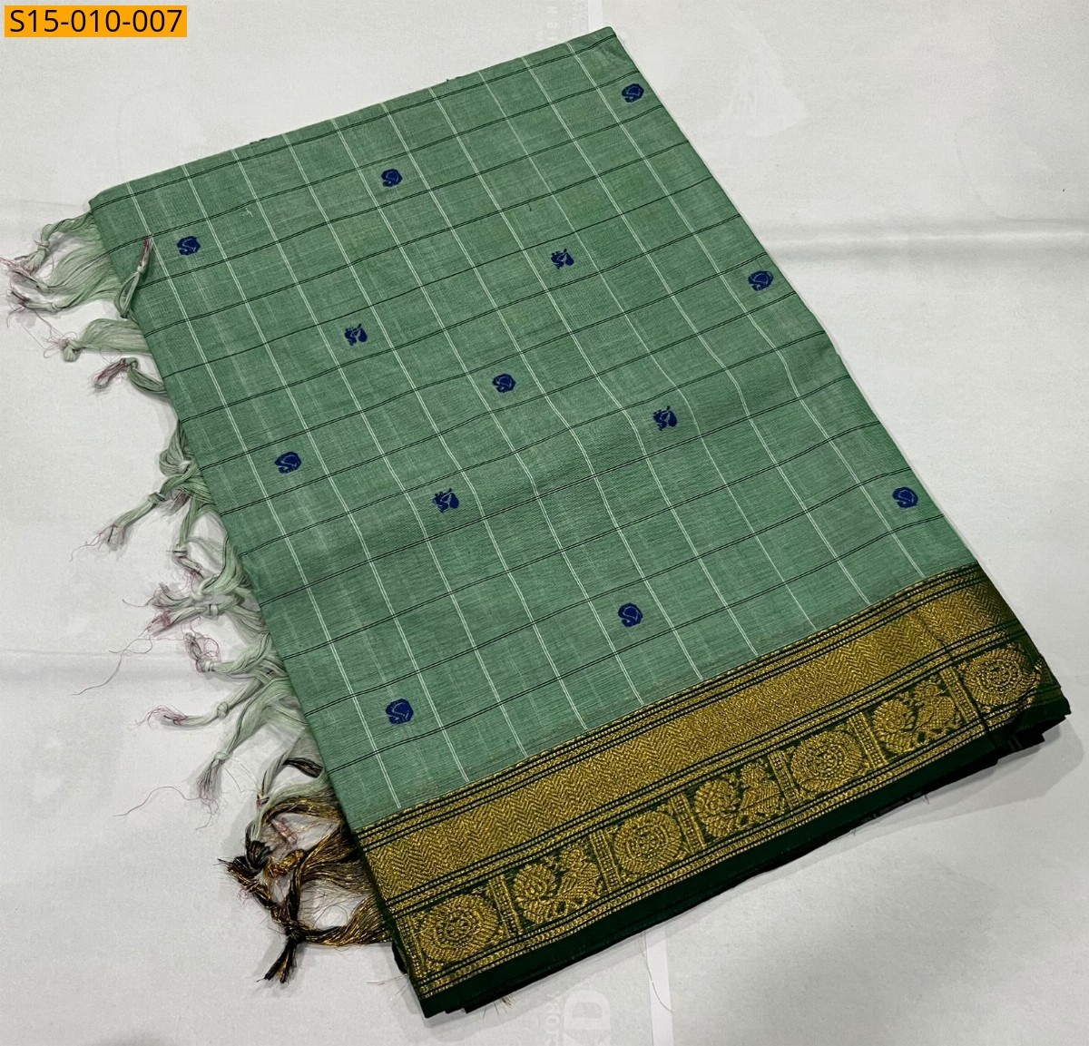 Green Kanchi cotton sarees