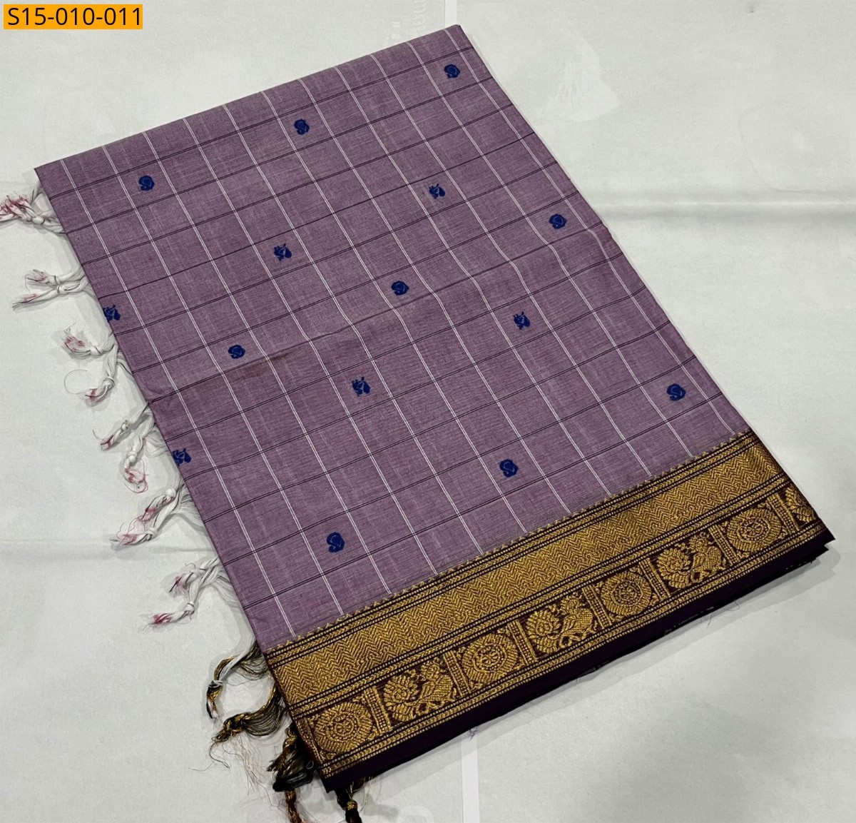 Lavender Kanchi cotton sarees