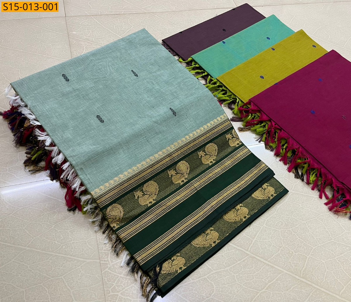 Green Kanchi cotton sarees