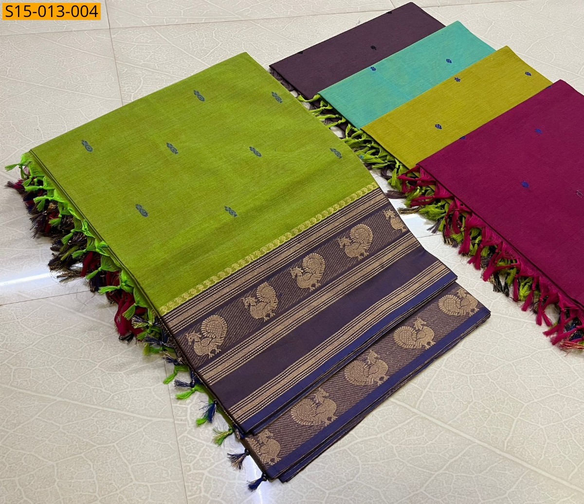 Green Kanchi cotton sarees