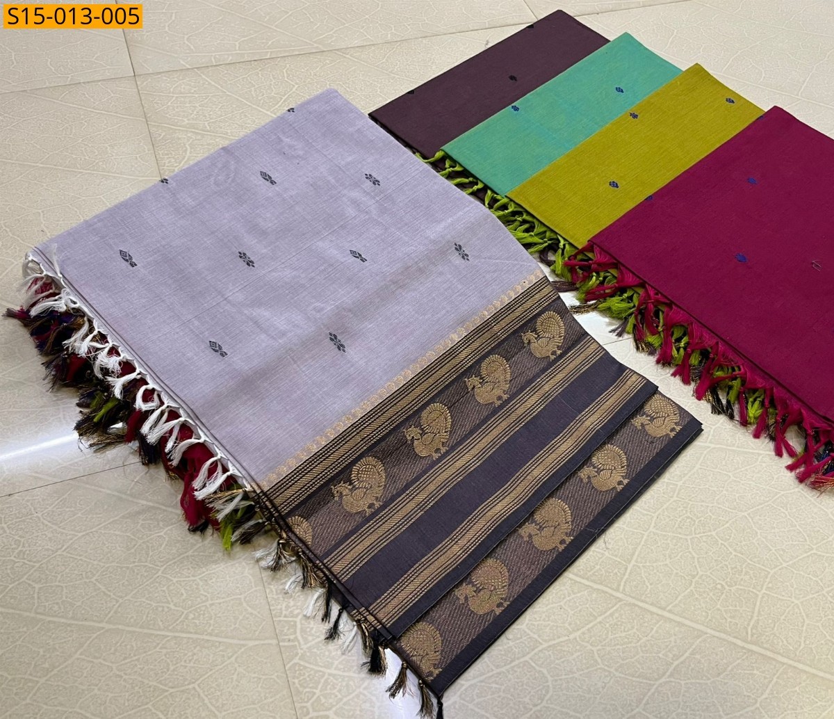 Lavender Kanchi cotton sarees