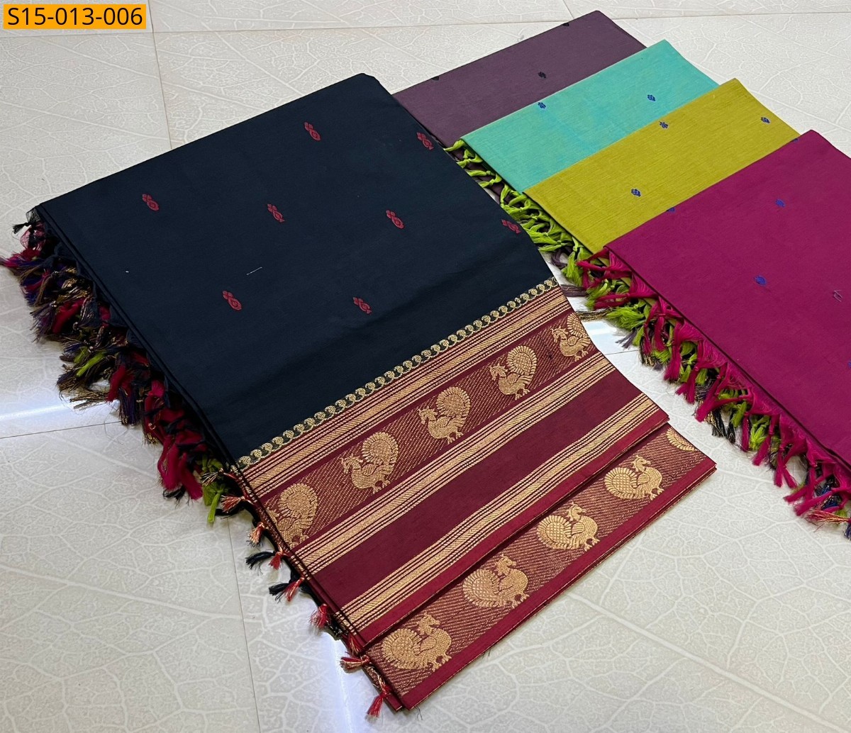 Black Kanchi cotton sarees