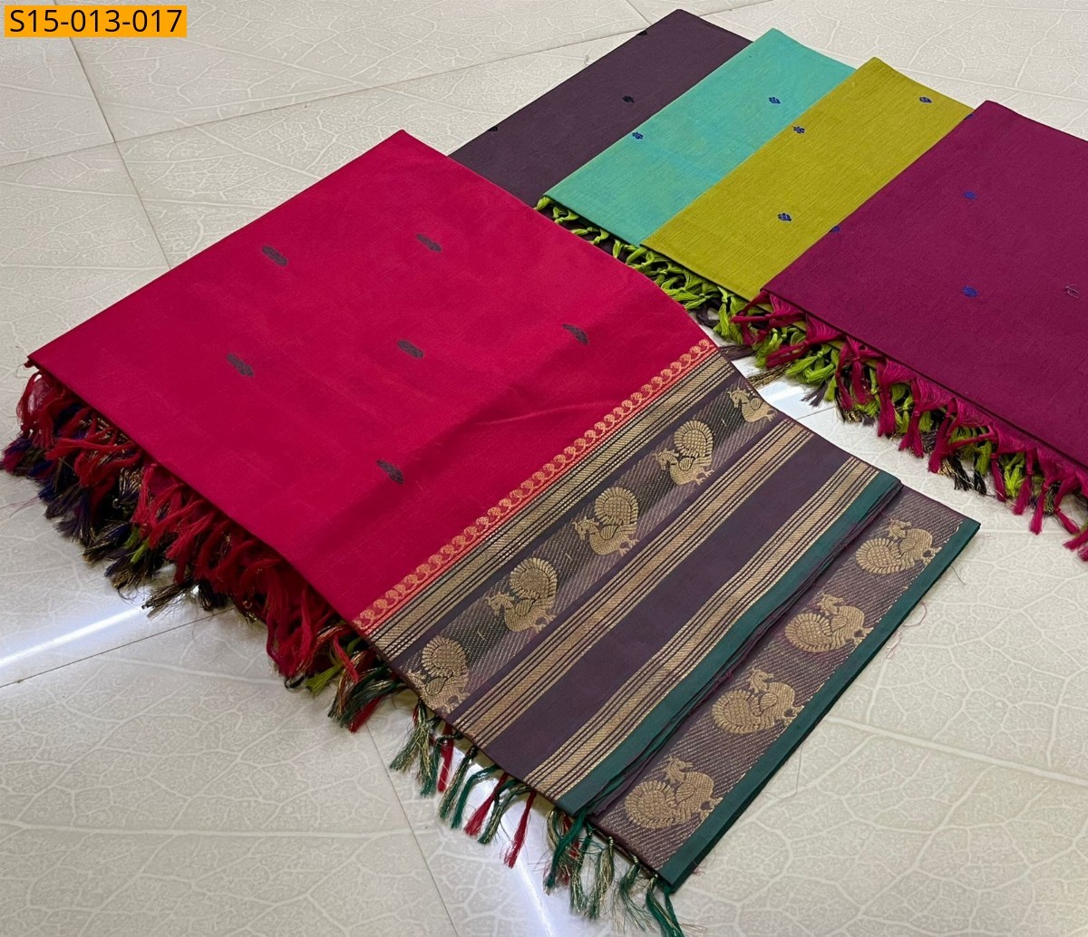 Pink Kanchi cotton sarees