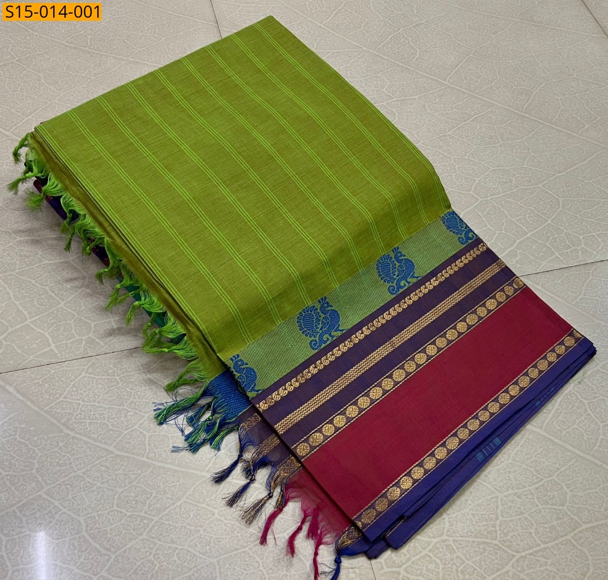 Green Kanchi cotton sarees 