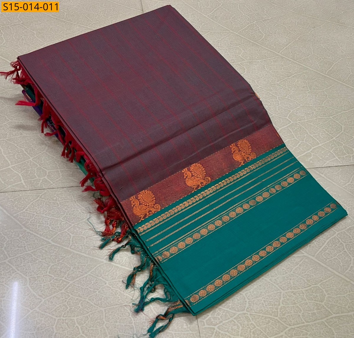 Maroon Kanchi cotton sarees 