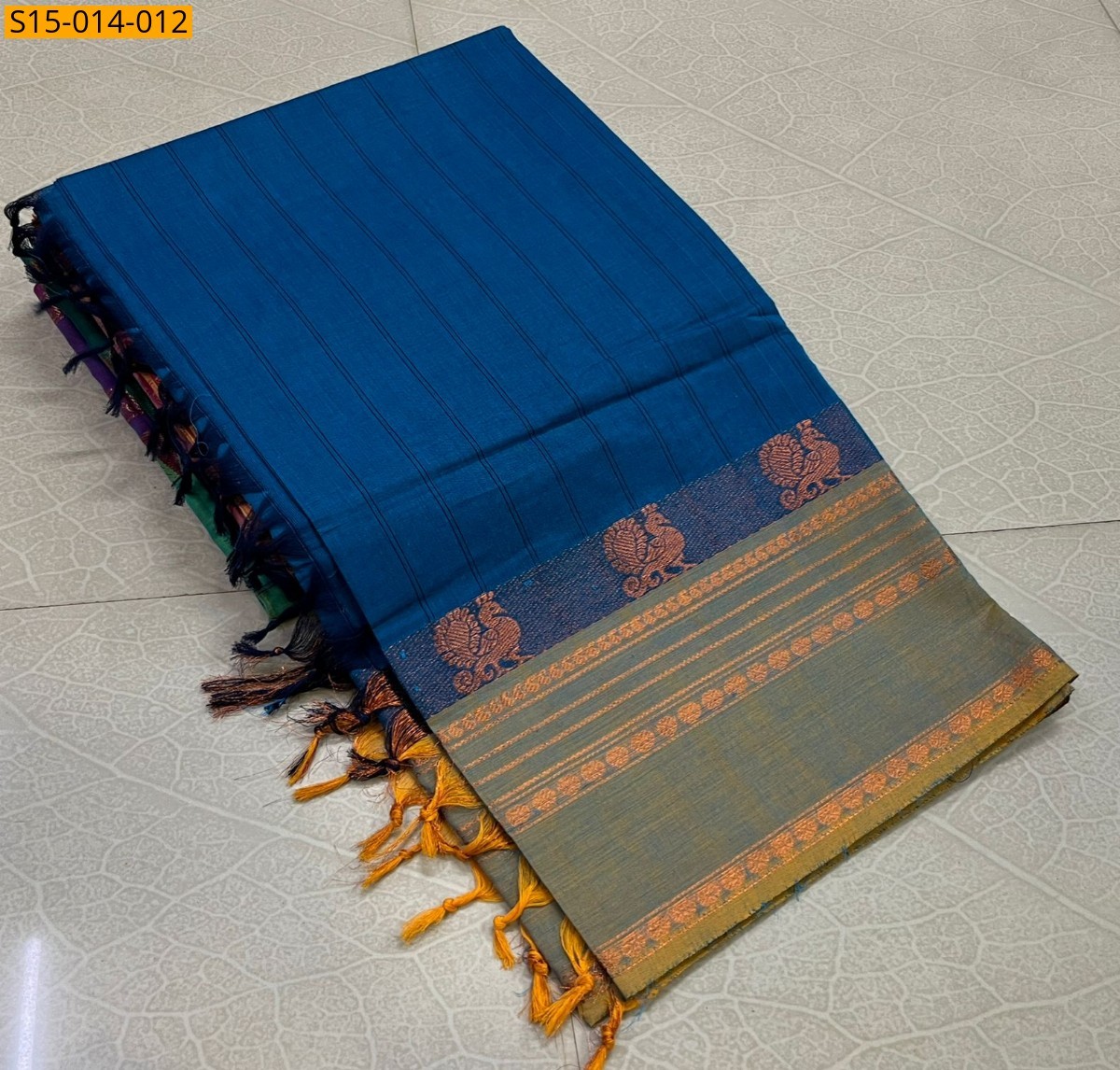 Blue Kanchi cotton sarees 