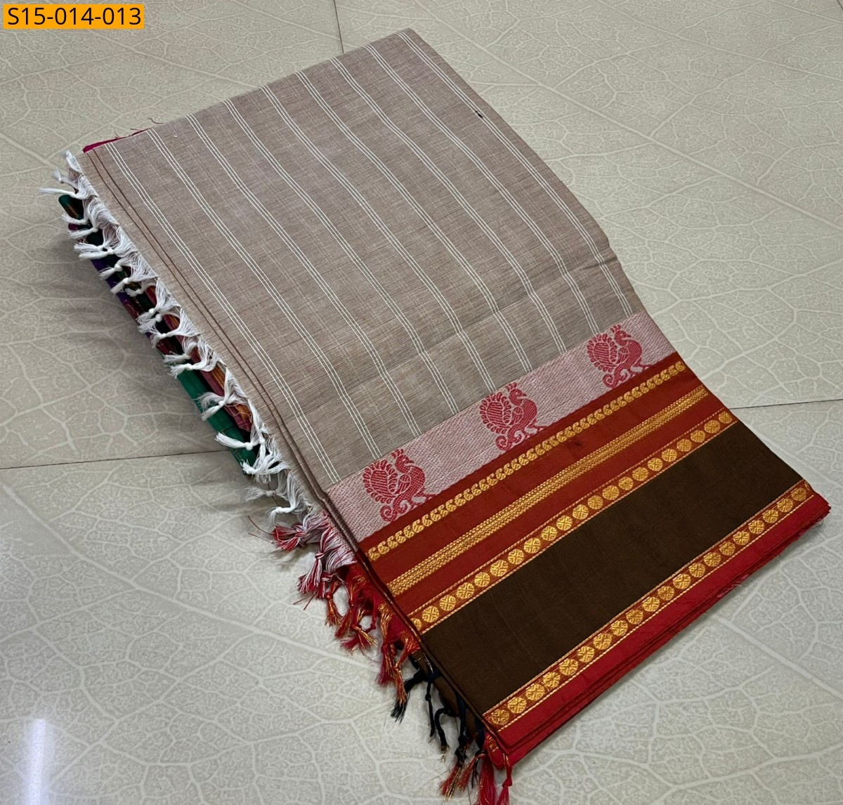Sandle Kanchi cotton sarees 