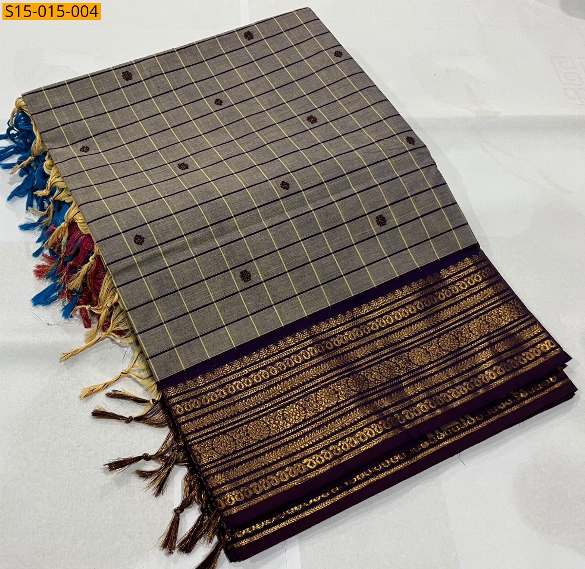 Gray Kanchi cotton sarees 