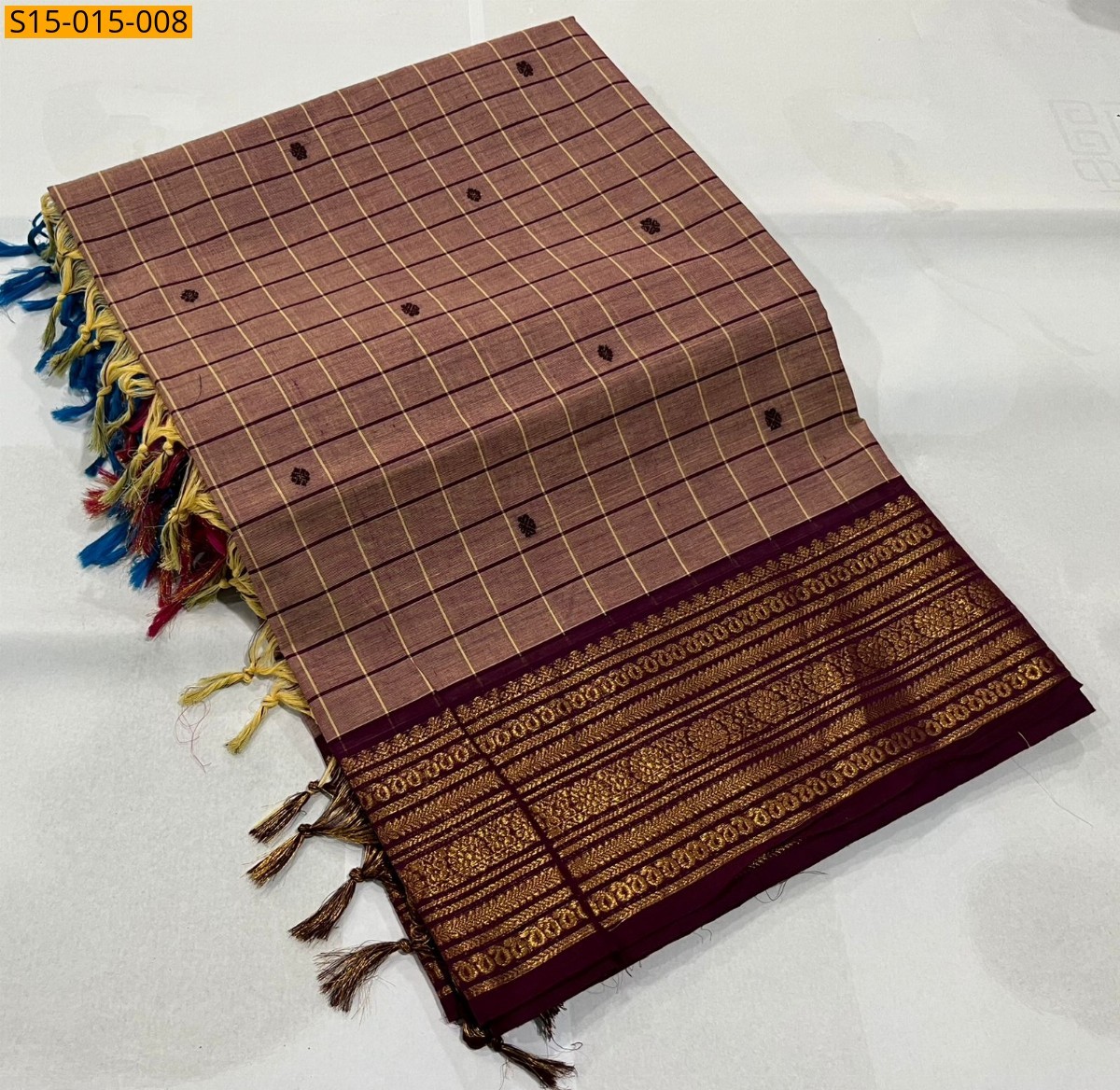Violet Kanchi cotton sarees 