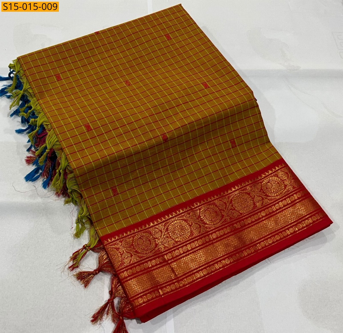 Mustard Kanchi cotton sarees 