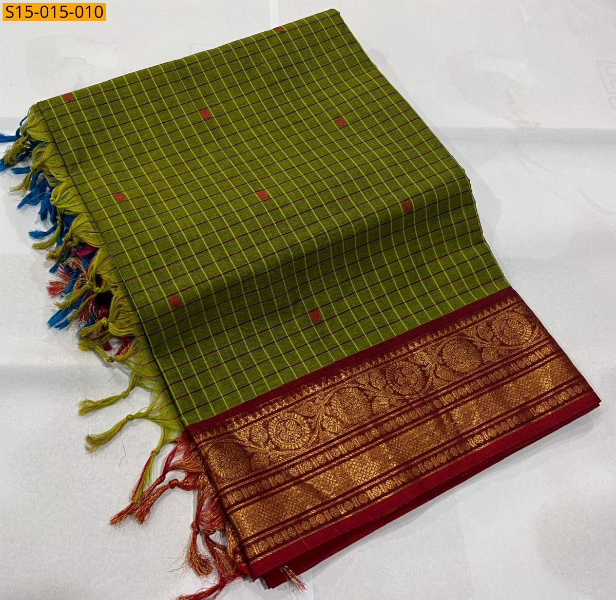 Green Kanchi cotton sarees 