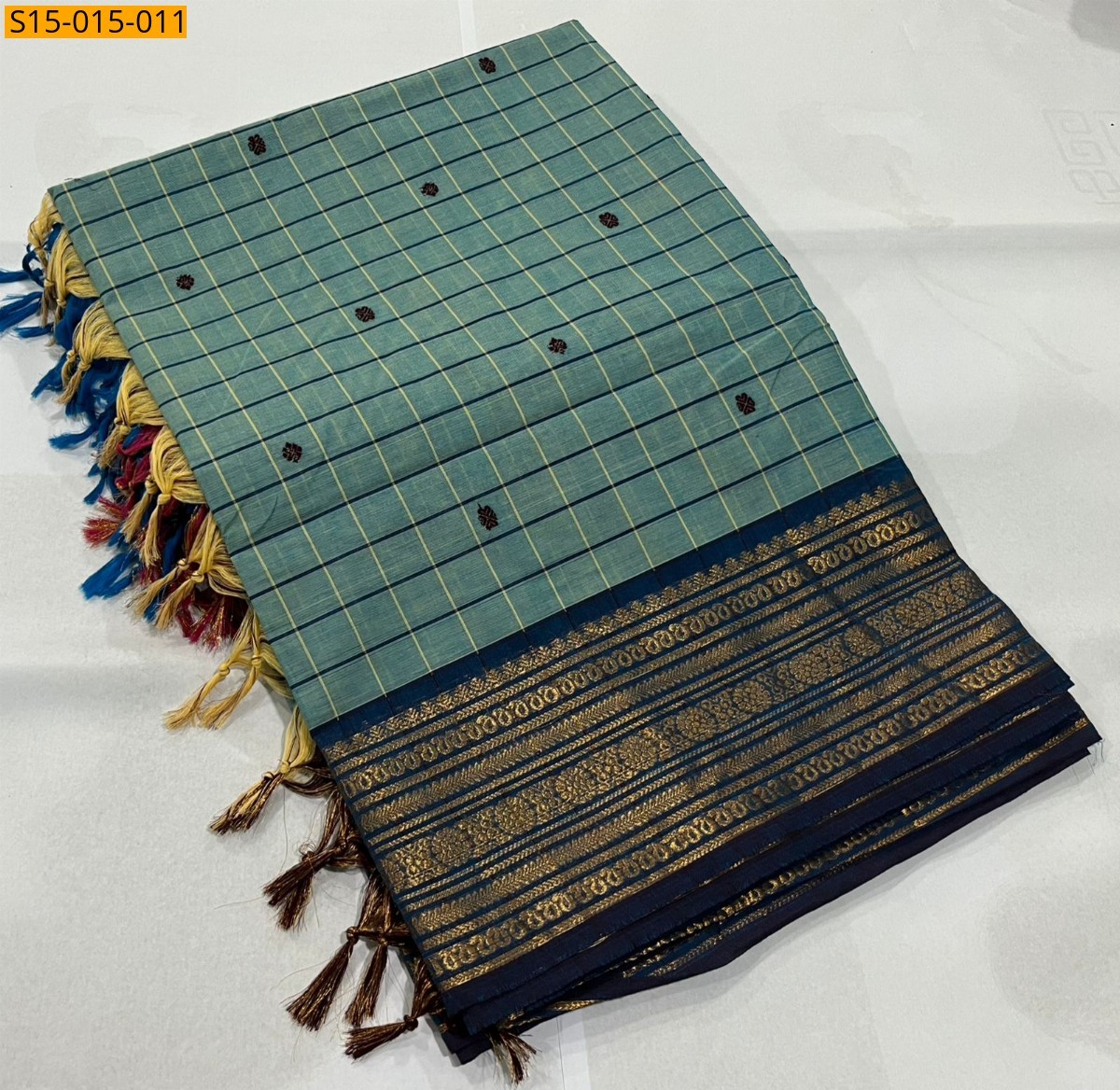 Blue Kanchi cotton sarees 