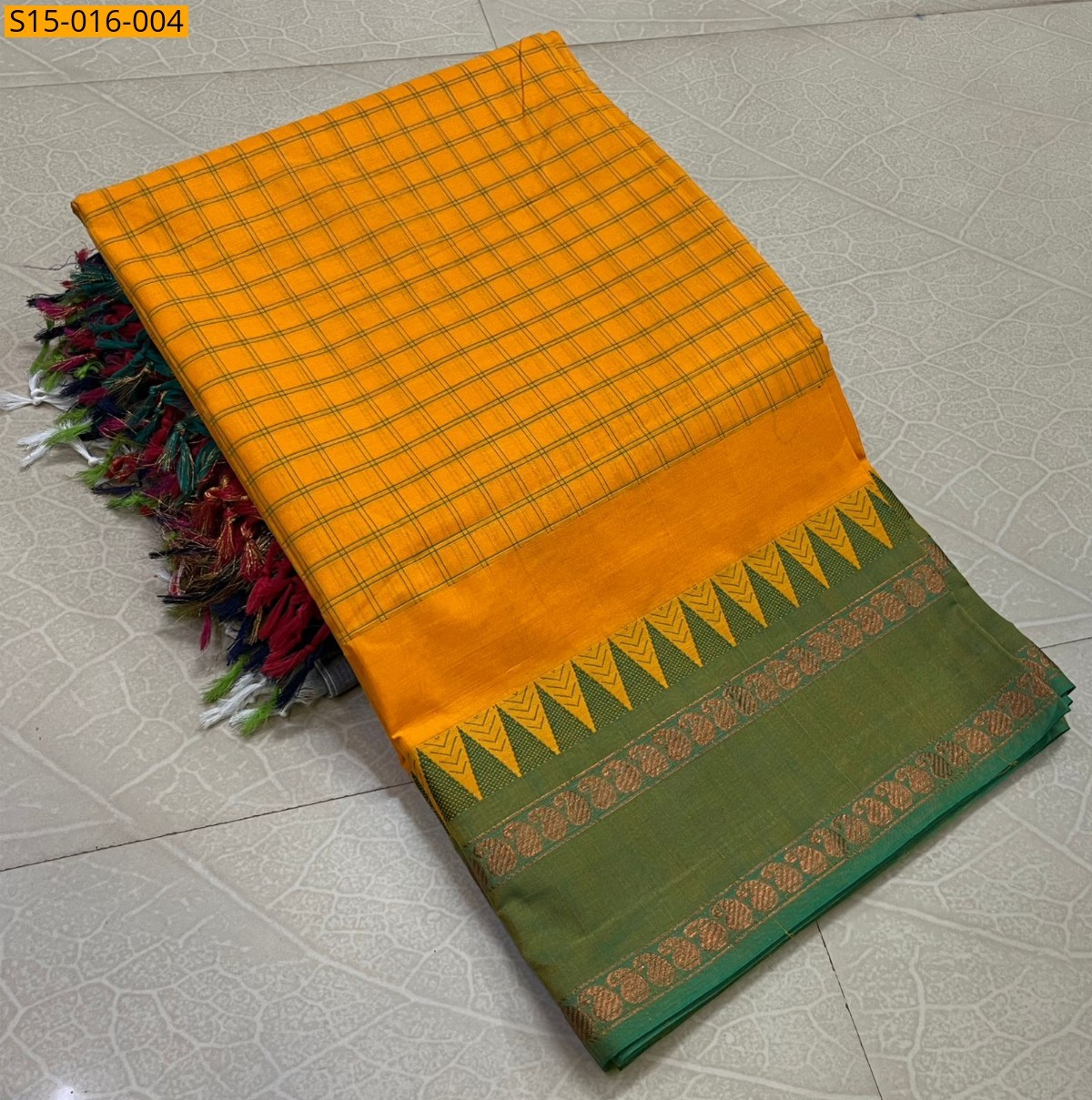Yellow Kanchi cotton sarees