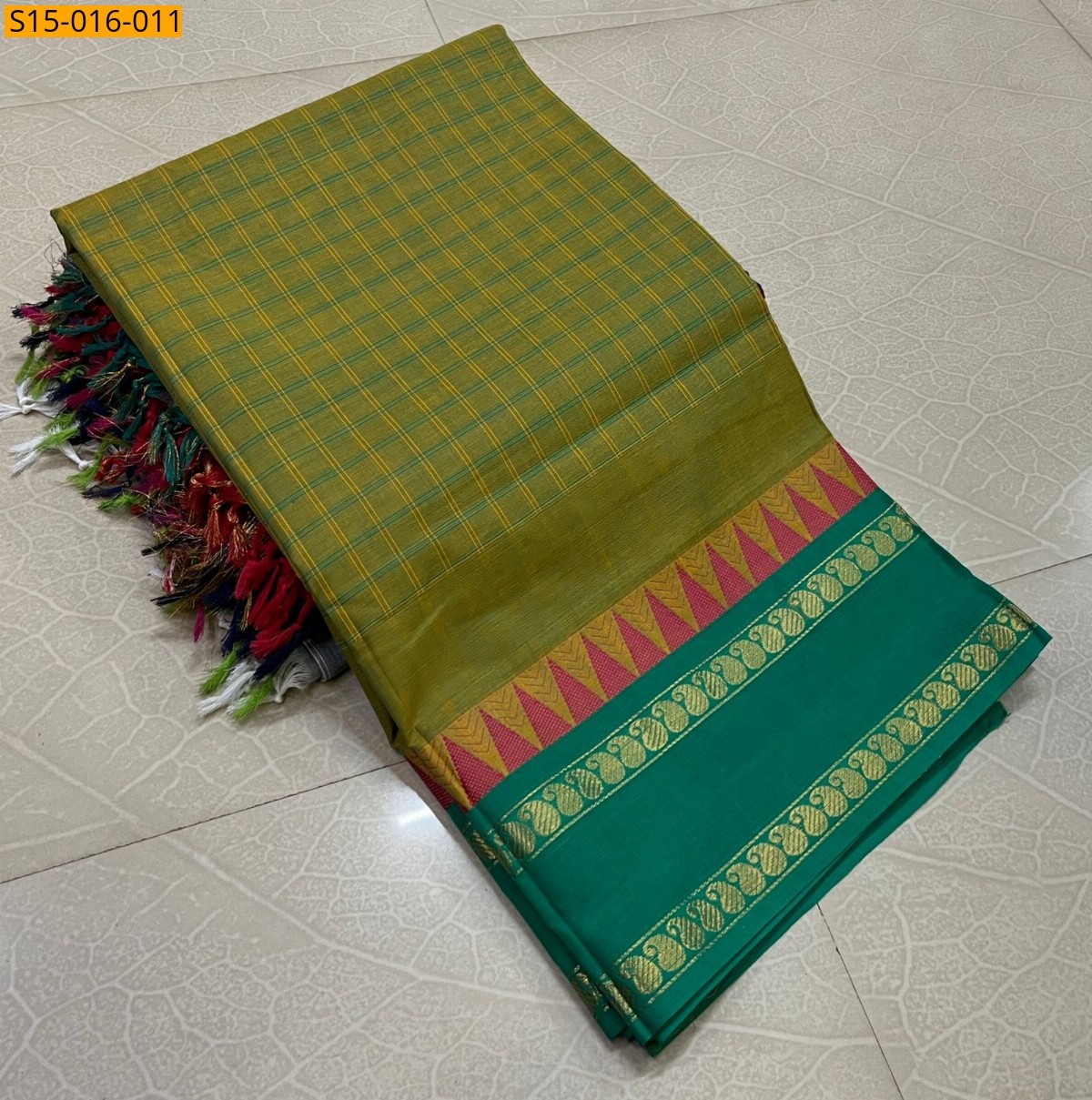 Green Kanchi cotton sarees