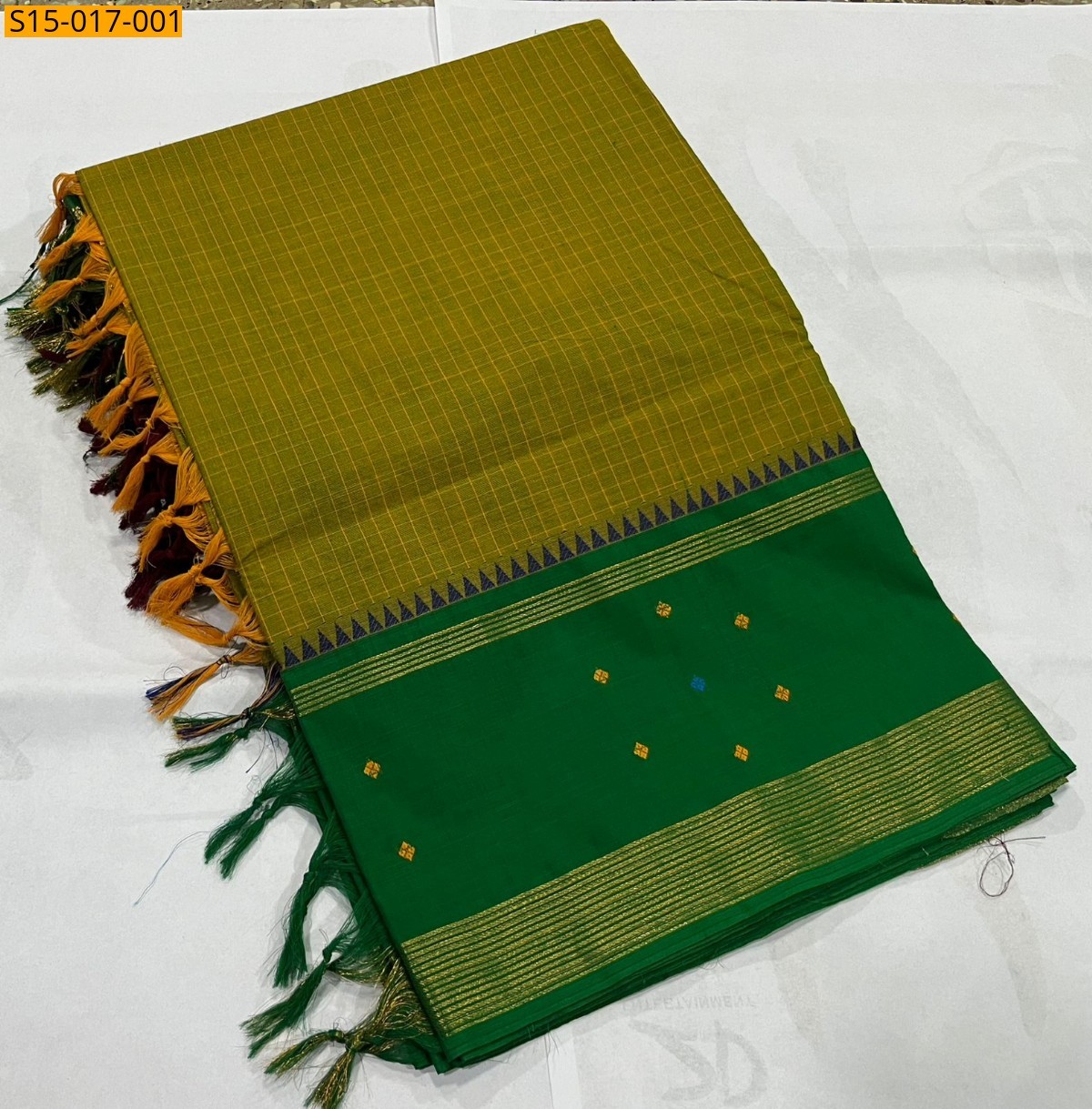 Green Kanchi cotton sarees