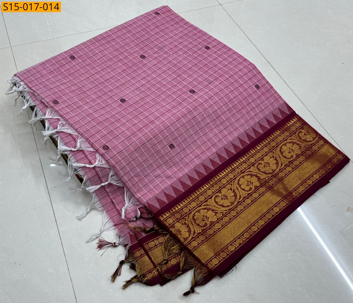 Light Pink Kanchi Cotton Sarees
