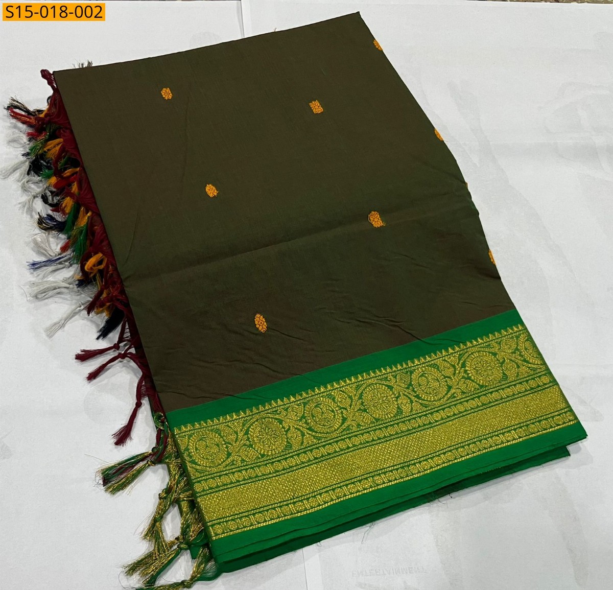 Mustard Kanchi cotton sarees