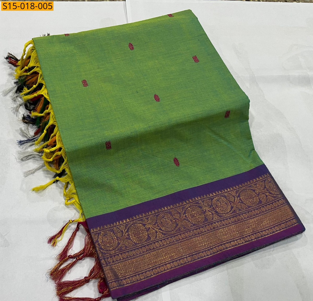 Green Kanchi cotton sarees