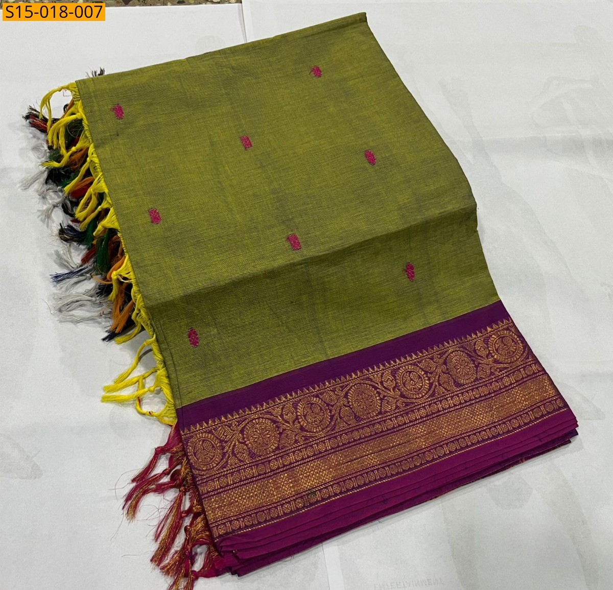 Green Kanchi cotton sarees