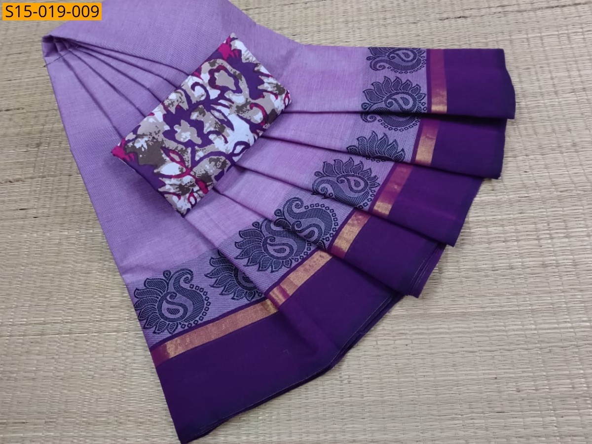 Violet Chettinad cotton sarees