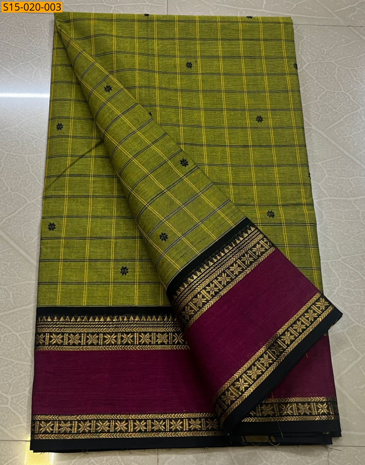 Green Kanchi cotton sarees 