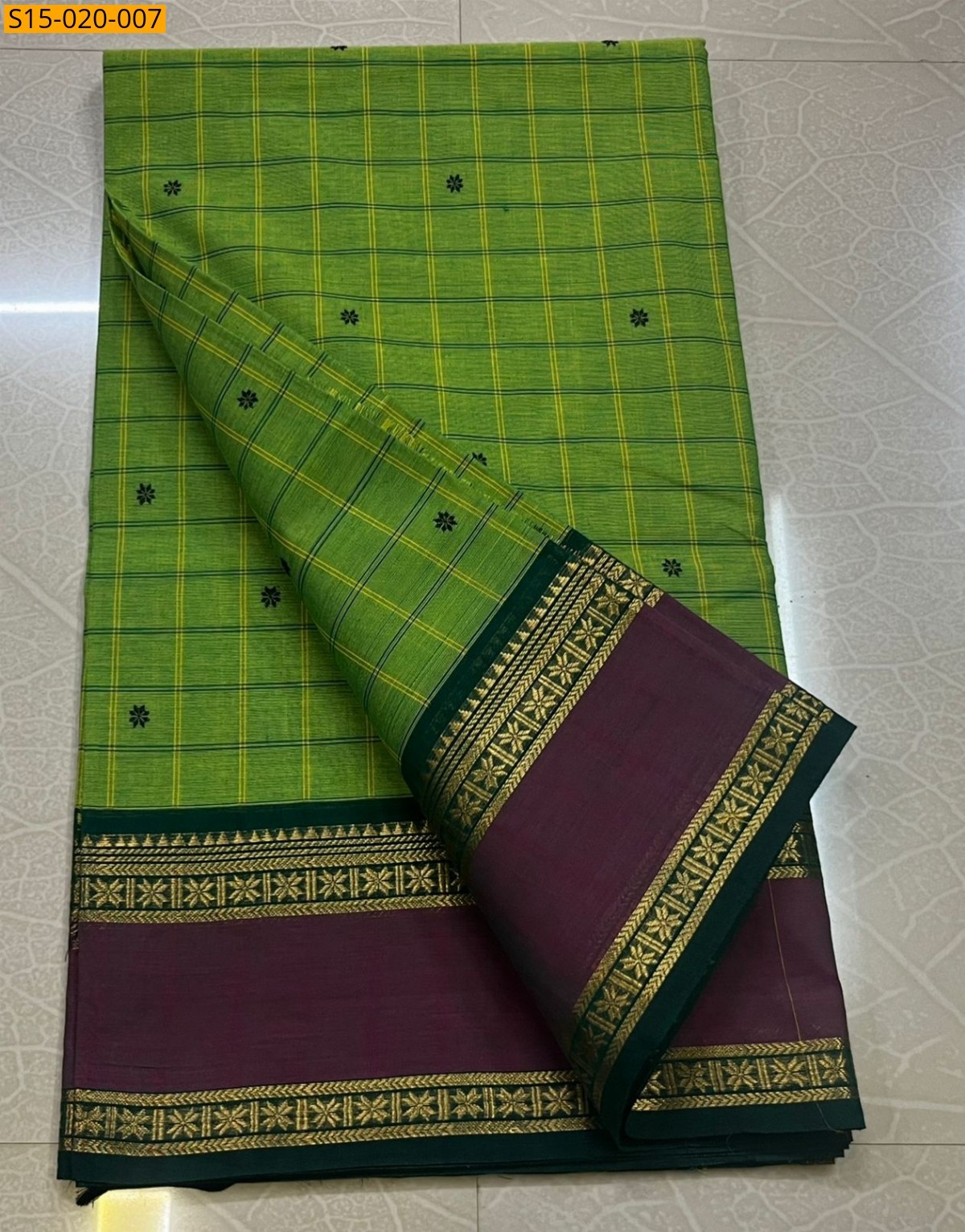 Green Kanchi cotton sarees 