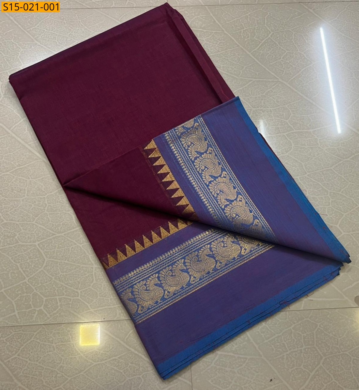 Purple Chettinad cotton sarees
