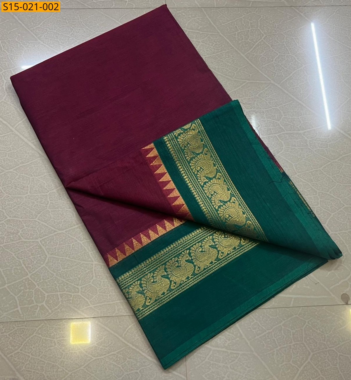 Maroon Chettinad cotton sarees