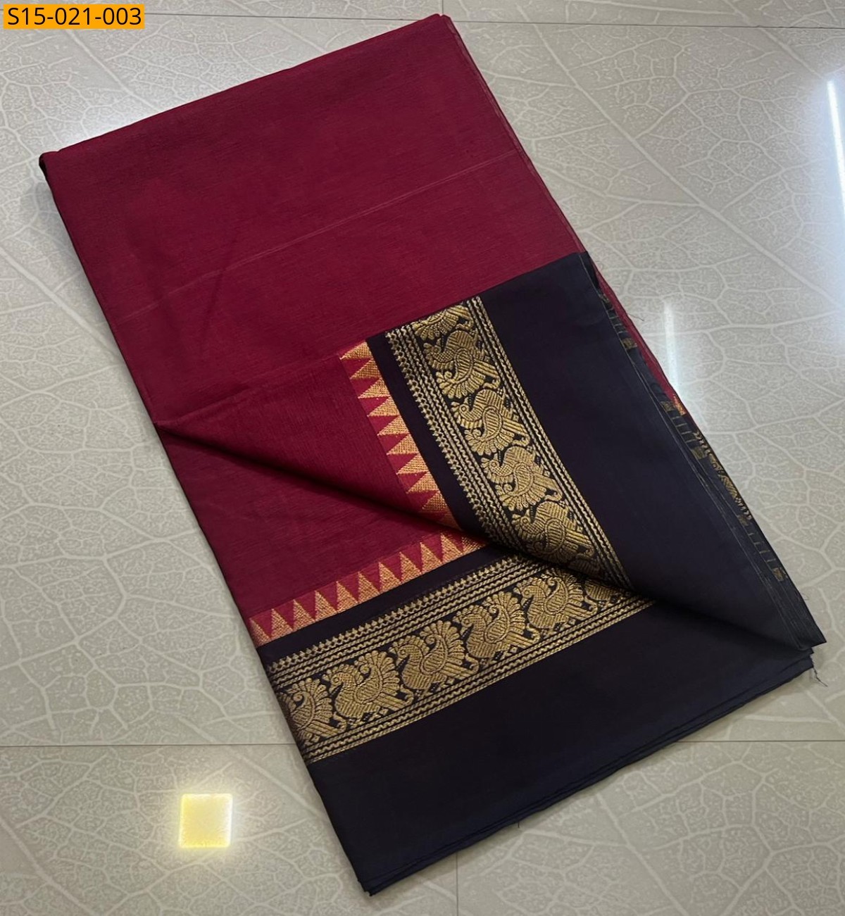 Maroon Chettinad cotton sarees