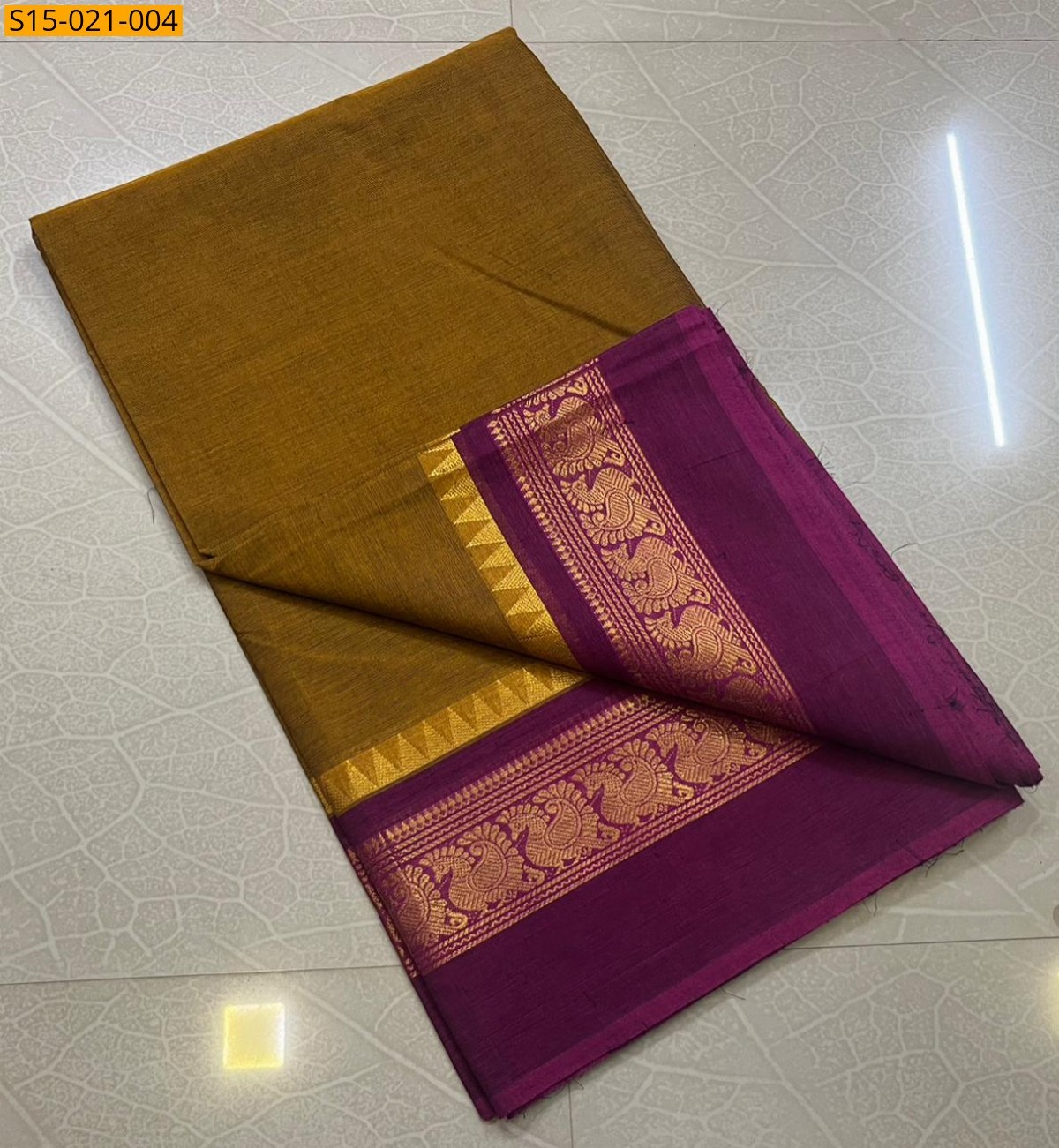Brown Chettinad cotton sarees