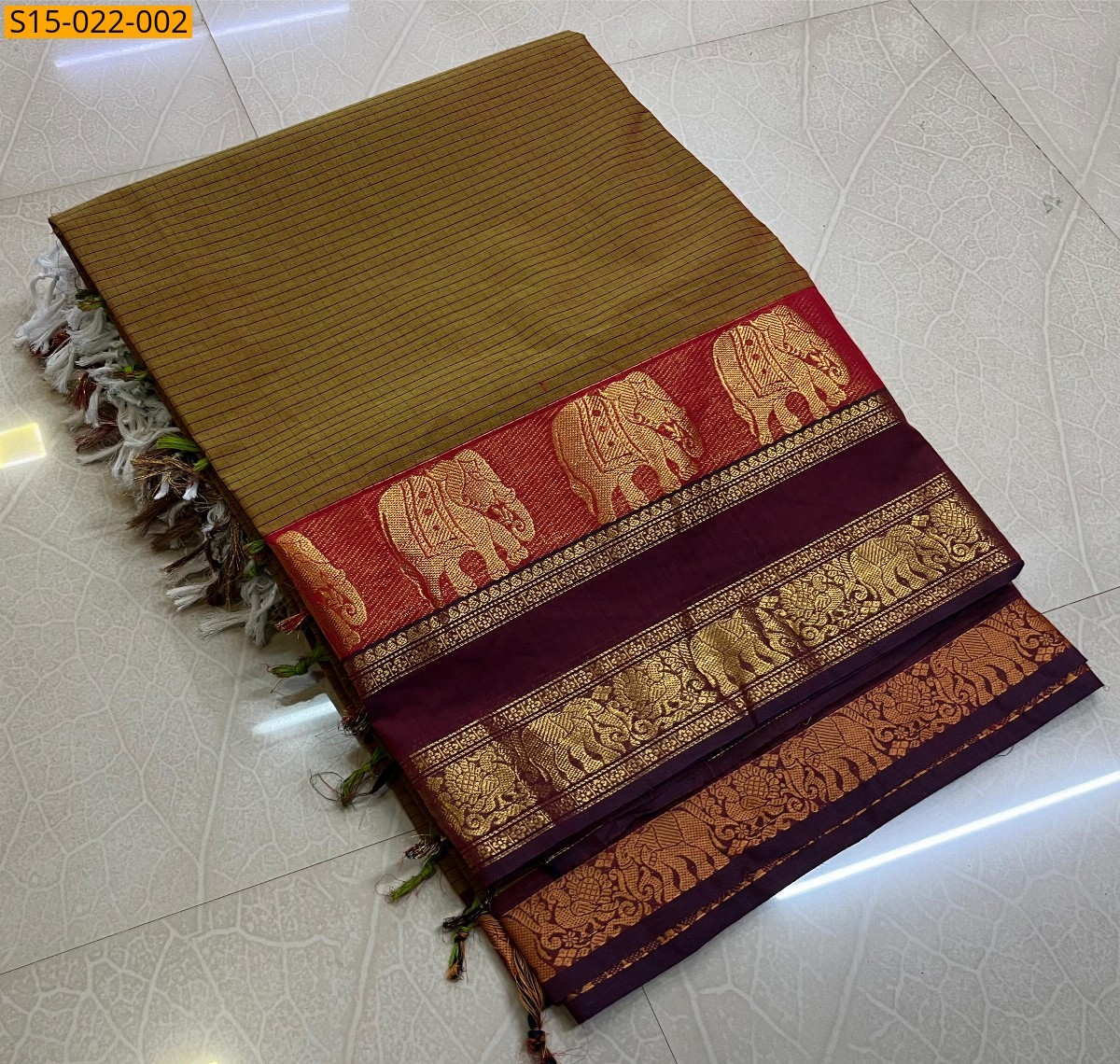 Brown Kanchi cotton sarees 